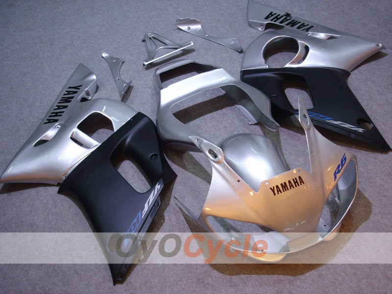 Kit de carenado por inyección para YZF-R6 98-02 - Negro, Plata, Mate - Estilo de fábrica #OYO87901012