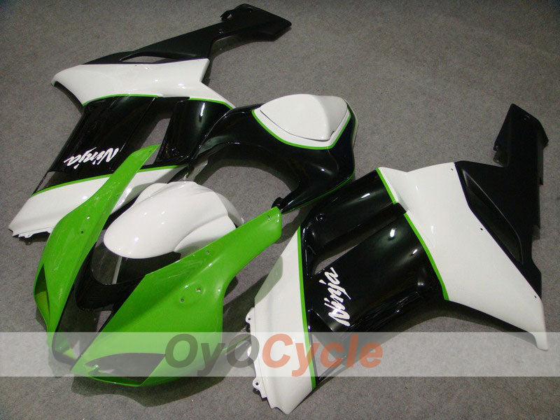 Kit de carenado por inyección para NINJA ZX-6R 07-08 - Verde, Blanco - Estilo de fábrica #OYO87901918 Imagen principal del producto