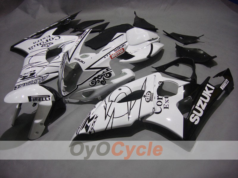 Kit de carenado por inyección para 05-06 GSX R1000 - Blanco, Negro - Corona, MOTUL #OYO87901944