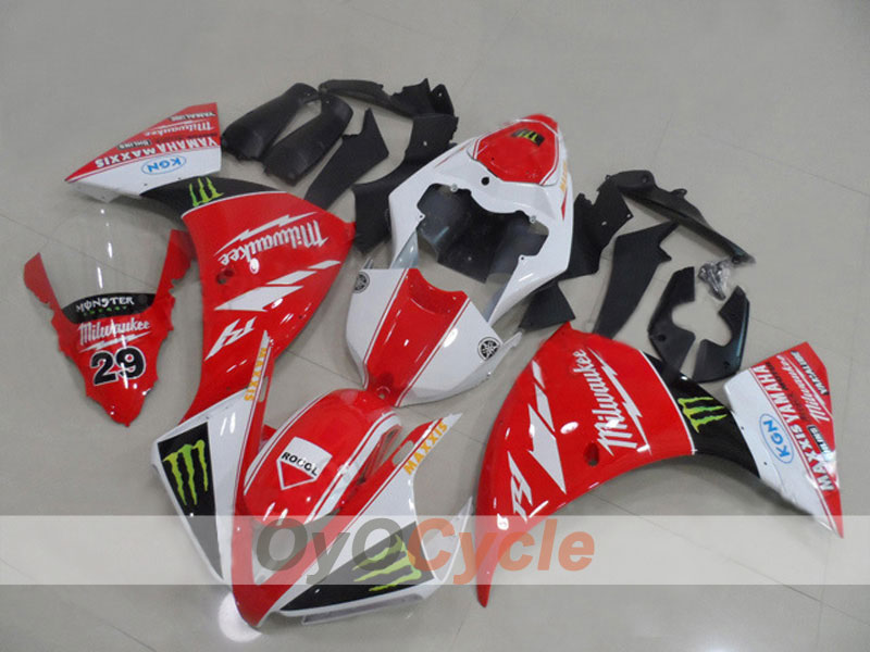 Kit de carenado de inyección para YZF-R1 12-14 - Rojo, Blanco - MAXXIS #OYO87903181
