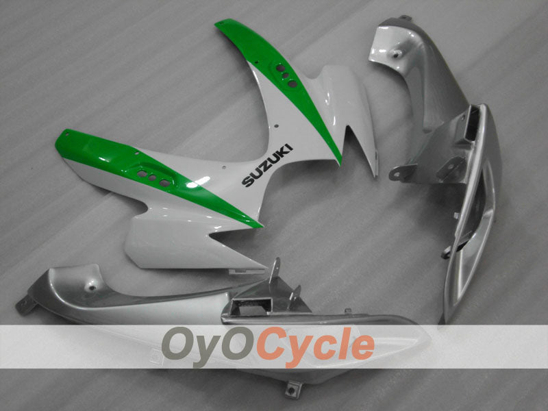 Carenado inyectado para GSX R750 06-07 - Verde, Plata - Estilo de fábrica #OYO87901311