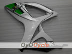 Carenado inyectado para GSX R750 06-07 - Verde, Plata - Estilo de fábrica #OYO87901311