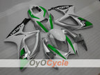 Carenado inyectado para GSX R750 06-07 - Verde, Plata - Estilo de fábrica #OYO87901311