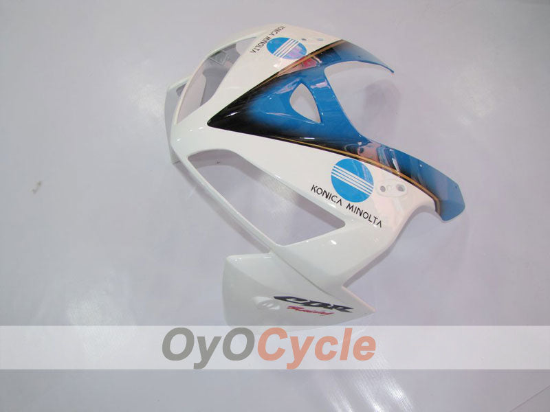 Kit de carenado por inyección para CBR600RR 05-06 - Azul, Blanco - Konica Minolta #OYO87900256