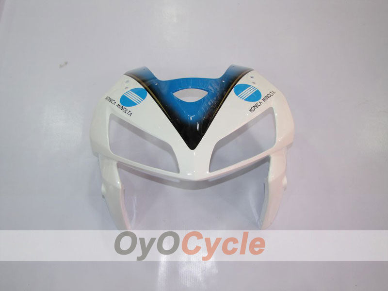 Kit de carenado por inyección para CBR600RR 05-06 - Azul, Blanco - Konica Minolta #OYO87900256