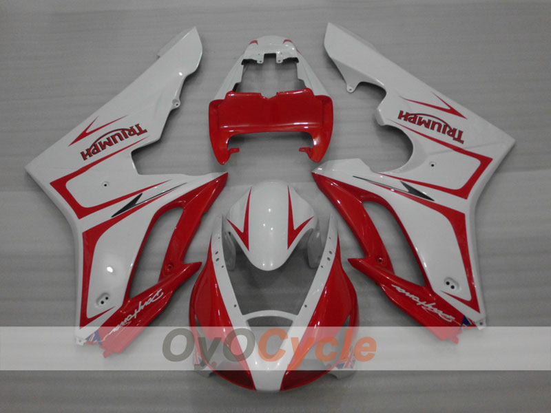 Kit de carenado por inyección para Triumph Daytona 675 06-08 - Rojo, Blanco - Estilo de fábrica #OYO87903144