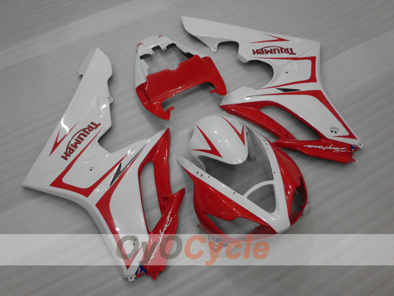 Kit de carenado por inyección para Triumph Daytona 675 06-08 - Rojo, Blanco - Estilo de fábrica #OYO87903144