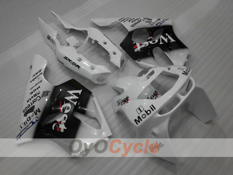 Carenado de inyección para NINJA ZX-6R 94-97 - Blanco, Negro - Oeste #OYO87902996 Imagen principal del producto