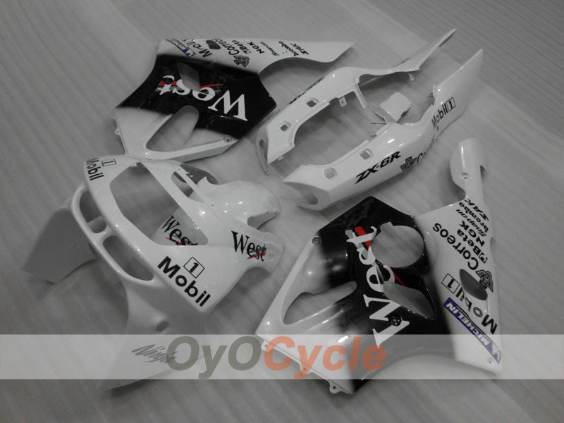 Carenado de inyección para NINJA ZX-6R 94-97 - Blanco, Negro - Oeste #OYO87902996 Imagen secundaria del producto