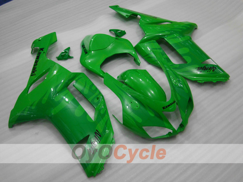 Kit de carenado por inyección para NINJA ZX-6R 07-08 - Verde - Llama #OYO87701932 Imagen principal del producto