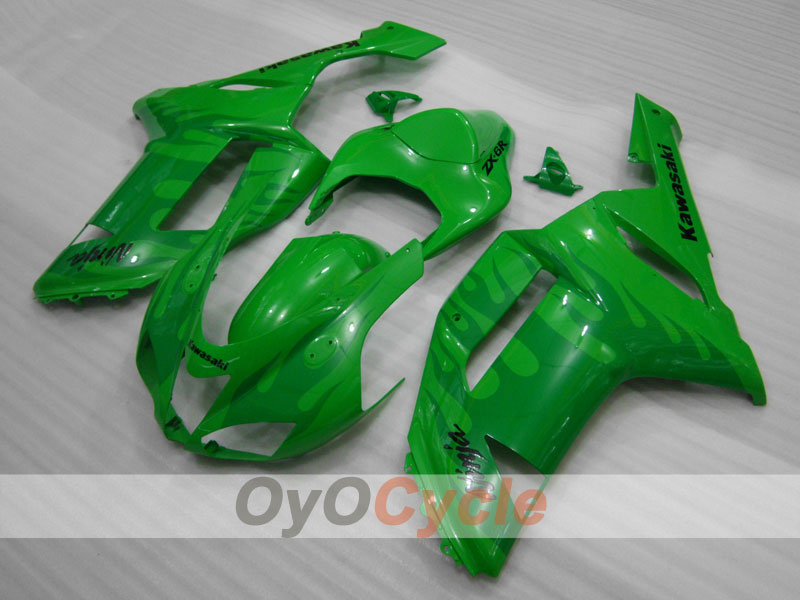 Kit de carenado por inyección para NINJA ZX-6R 07-08 - Verde - Llama #OYO87701932 Imagen secundaria del producto