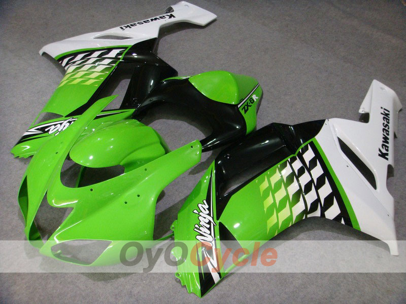 Carenado de inyección para NINJA ZX-6R 07-08 - Verde, Negro - Nakano #OYO87901970 Imagen principal del producto