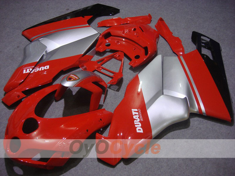 Kit de carenado por inyección para Ducati 999 05-06 - Rojo, Plata - Estilo de fábrica #OYO87902371