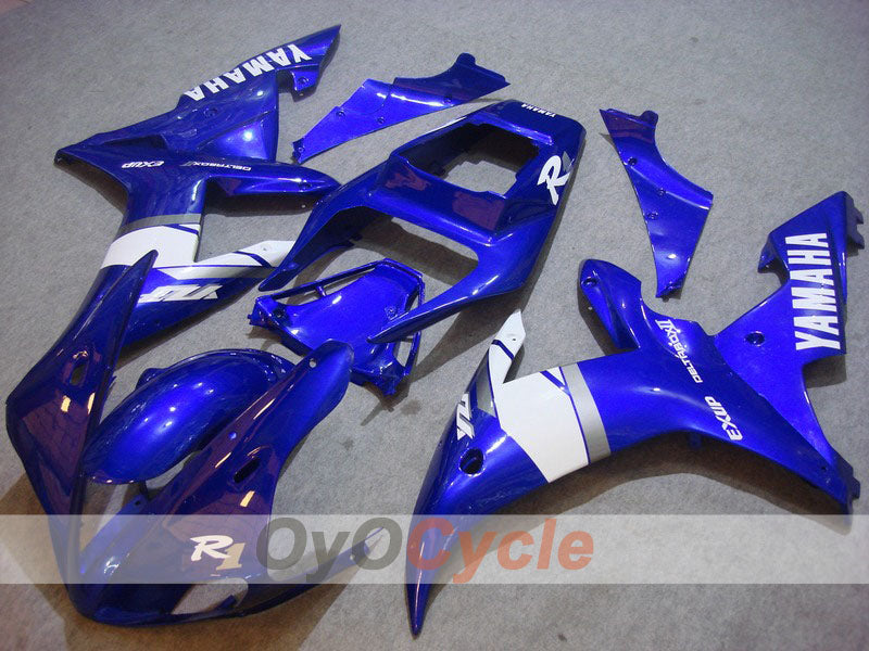 Kit de carenado por inyección para YZF-R1 02-03 - Azul, blanco - Estilo de fábrica #OYO87900812
