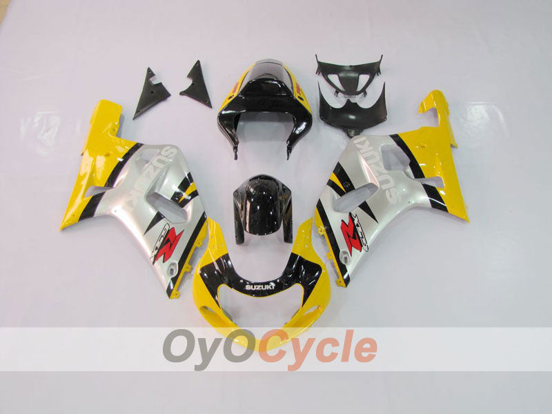 Kit de carenado por inyección para GSX R600 01-03 - Amarillo, plata - Estilo de fábrica #OYO87901085