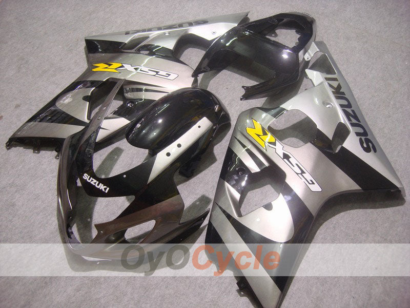 Kit de carenado de inyección para GSX R750 04-05 - Negro, Plata - Estilo de fábrica #OYO87901189