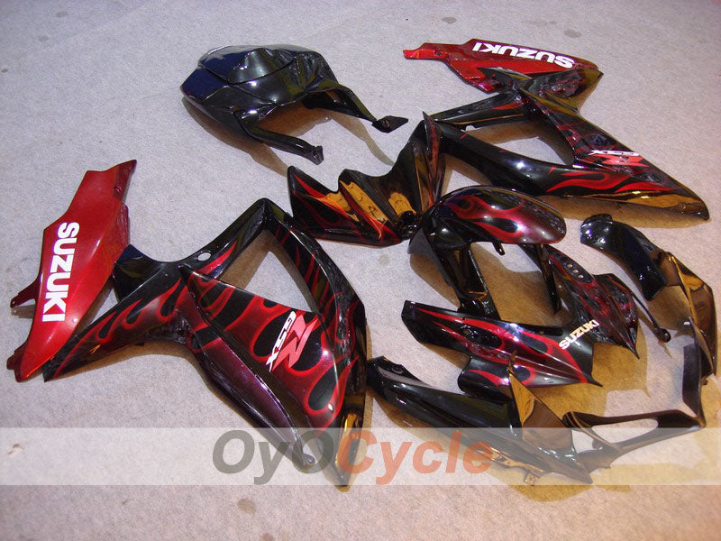 Carenado de inyección para GSX R750 08-10 - Rojo, Negro - Llama #OYO87901444 Imagen principal del producto