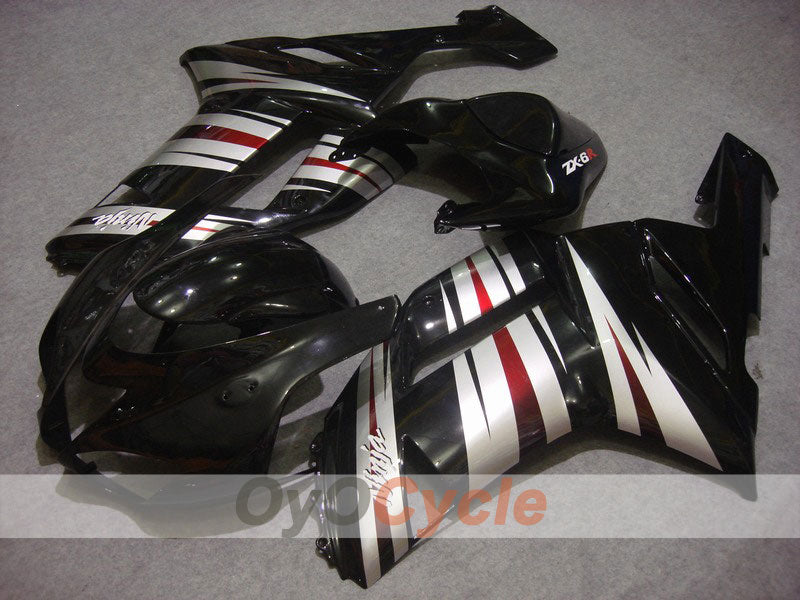 Carenado por inyección para NINJA ZX-6R 07-08 - Negro, Plata - Estilo de fábrica #OYO87901919 Imagen principal del producto