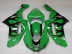 Kit de carenado por inyección para NINJA ZX-6R 07-08 - Verde, Negro - Llama #OYO87901931