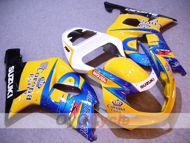 Kit de carenado por inyección para GSX R750 00-03 - Amarillo, Azul - Corona #OYO87901021 Imagen principal del producto