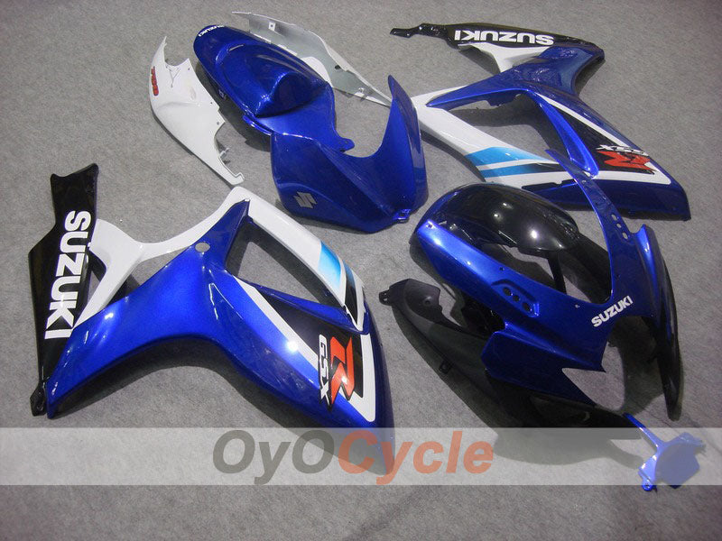 Kit de carenado por inyección para GSX R750 06-07 - Azul, blanco - Estilo de fábrica #OYO87901331