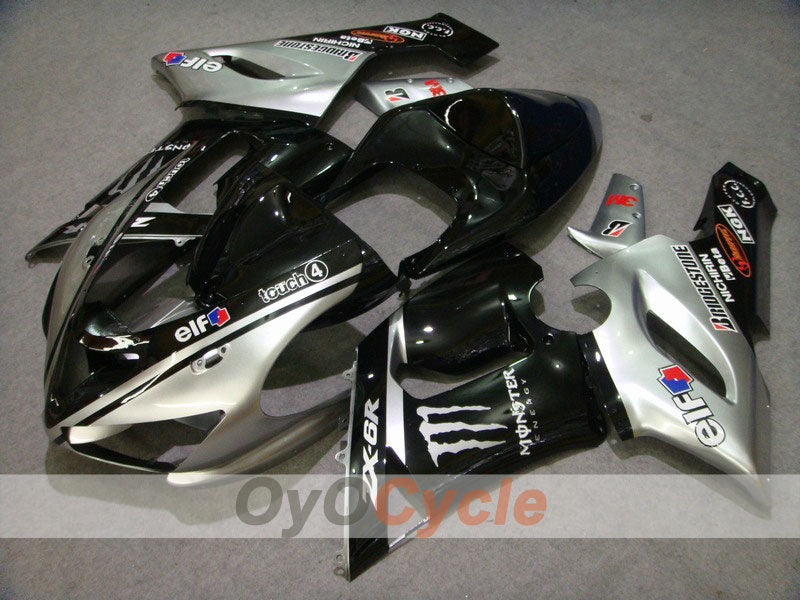 Kit de carenado de inyección para NINJA ZX-6R 05-06 - Negro, Plata - Monster #OYO87901878 Imagen principal del producto