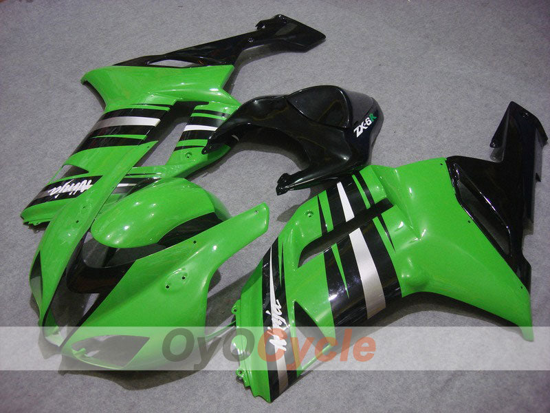 Kit de carenado por inyección para NINJA ZX-6R 07-08 - Verde, Negro - Estilo de fábrica #OYO87901921 Imagen principal del producto