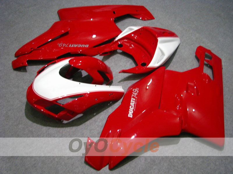 Carenado de inyección para Ducati 749 03-04 - Rojo, blanco - Estilo de fábrica #OYO87902125 Imagen principal del producto