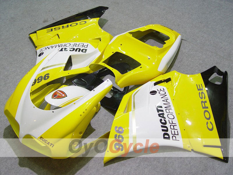 Kit de carenado por inyección para Ducati 996 del 99-02 - Amarillo, blanco - Rendimiento #OYO87902228