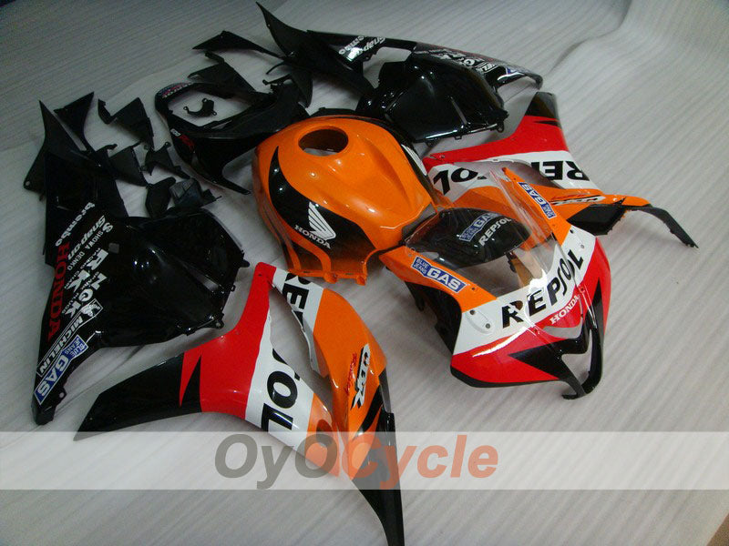 Kit de carenado por inyección para CBR600RR 09-12 - Naranja, Negro - Repsol #OYO87900459