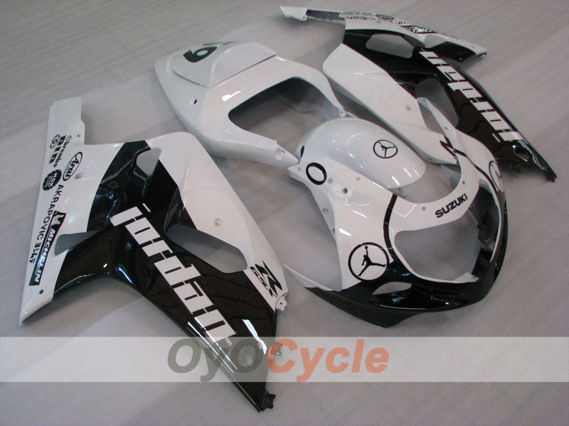 Kit de carenado por inyección para GSX R600 01-03 - Blanco, Negro - MICHELIN #OYO87905100