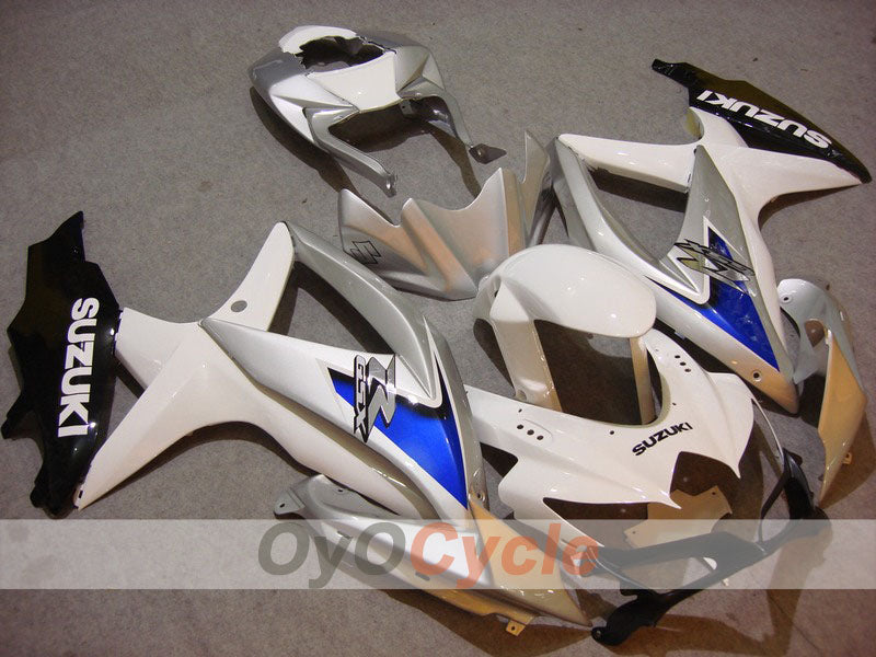 Carenado de inyección para GSX R750 08-10 - Blanco, Plata - Estilo de fábrica #OYO87901415
