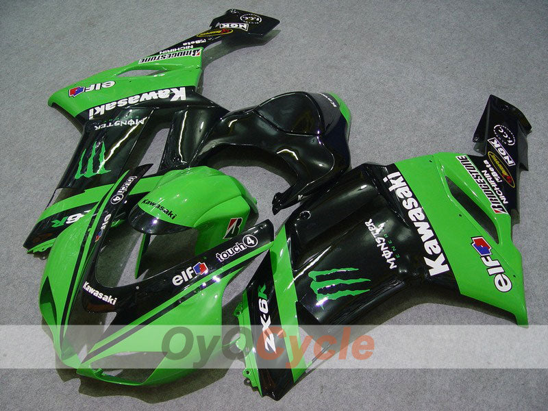 Kit de carenado por inyección para NINJA ZX-6R 07-08 - Verde, Negro - Monster #OYO87901954 Imagen principal del producto