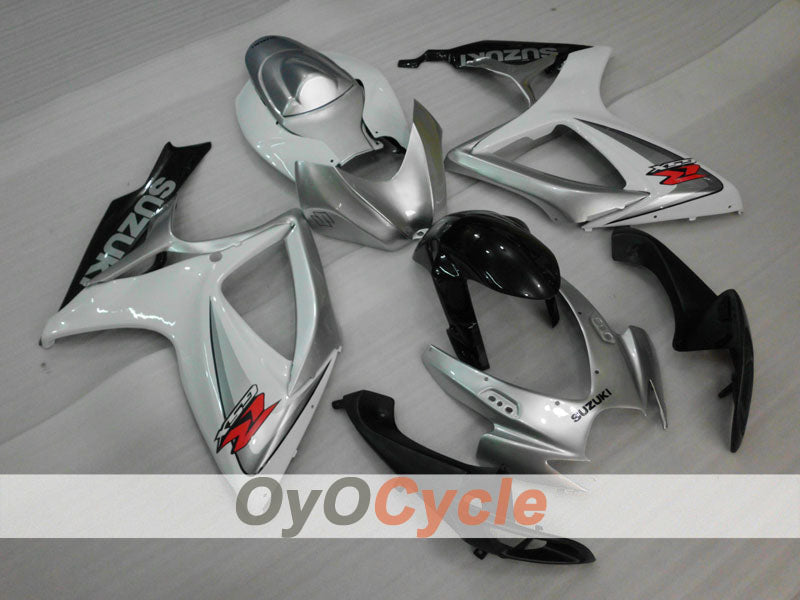 Carenado de inyección para GSX R600 06-07 - Blanco, Plata - Estilo de fábrica #OYO87901523 Imagen principal del producto