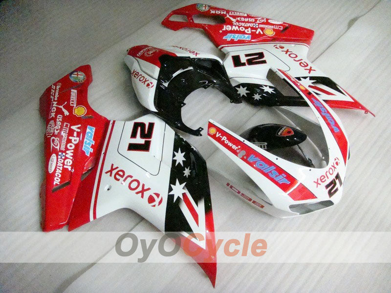 Carenado de inyección para Ducati 1098 07-09 - Rojo, blanco - Xerox #OYO87902249 Imagen principal del producto