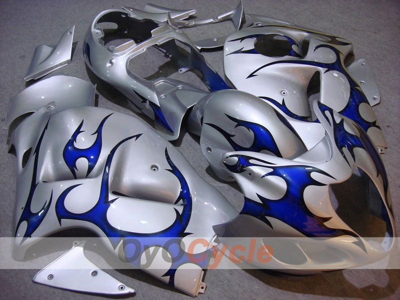 Kit de carenado por inyección para 99-07 GSXR1300 Hayabusa - Azul, Plata - Llama #OYO87902661 Imagen principal del producto