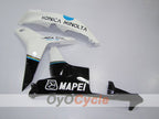 Kit de carenado por inyección para CBR600RR 07-08 - Blanco, Negro - Konica Minolta #OYO87900366