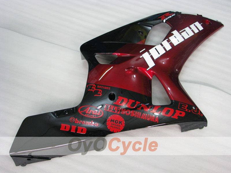 Kit de carenado por inyección para GSX R600 01-03 - Rojo, Negro - Jordan #OYO87905105