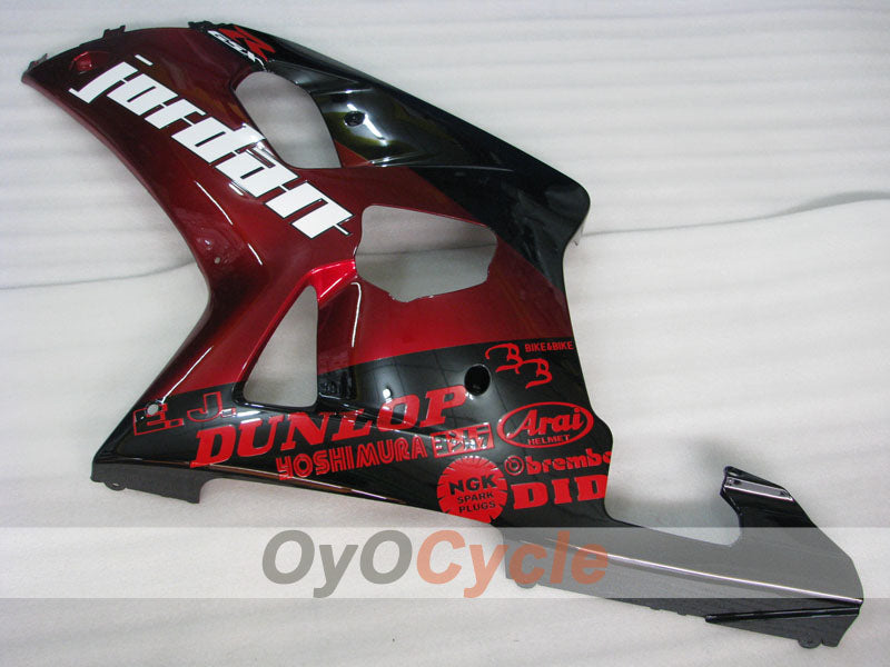 Kit de carenado de inyección para GSX R750 00-03 - Rojo, Negro - MOTUL #OYO87905160
