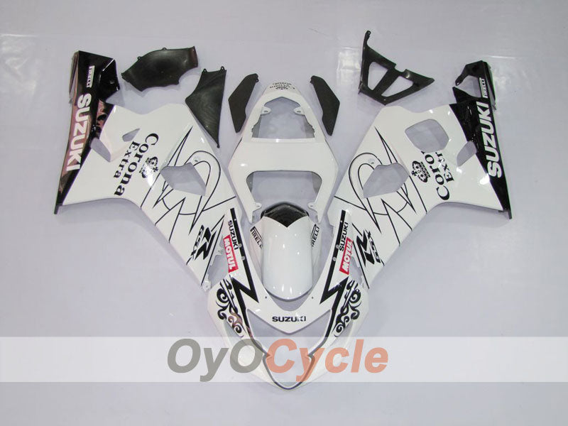 Kit de carenado inyectado para GSX R750 04-05 - Blanco, Negro - Corona #OYO87901236 Imagen principal del producto