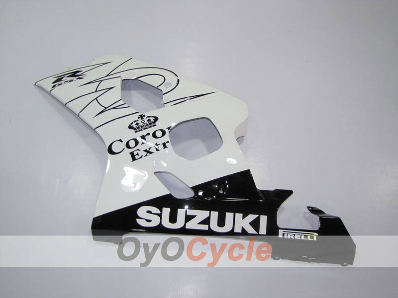 Kit de carenado inyectado para GSX R750 04-05 - Blanco, Negro - Corona #OYO87901236