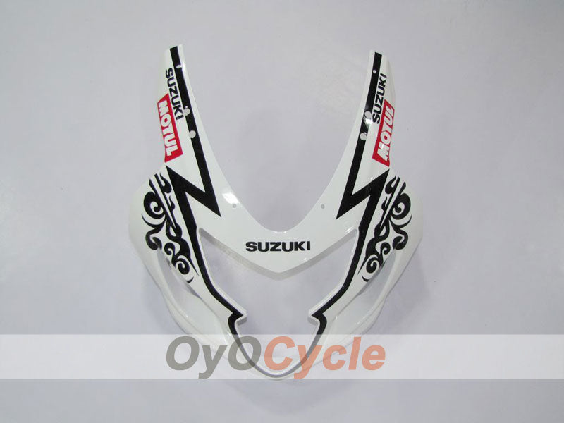 Kit de carenado inyectado para GSX R750 04-05 - Blanco, Negro - Corona #OYO87901236