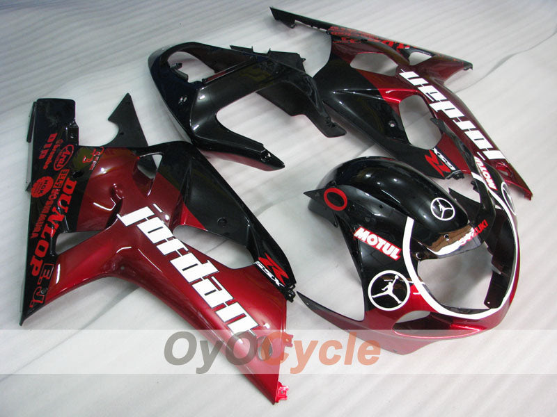 Kit de carenado por inyección para GSX R600 01-03 - Rojo, Negro - Jordan #OYO87905105