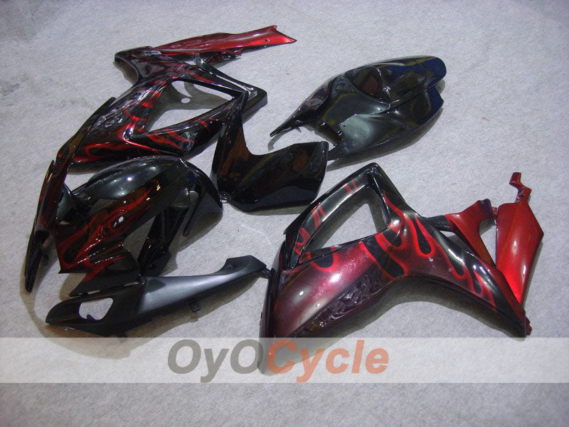 Kit de carenado por inyección para GSX R750 06-07 - Rojo, Negro - Llama #OYO87901291 Imagen principal del producto
