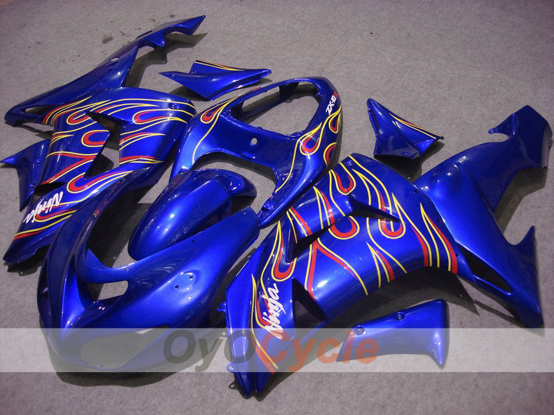 Kit de carenado por inyección para NINJA ZX-10R 06-07 - Amarillo, Azul - Llama #OYO87901616 Imagen principal del producto