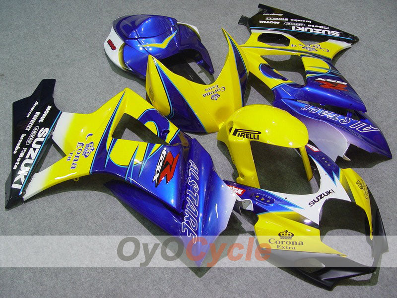 Kit de carenado por inyección para GSX R1000 07-08 - Amarillo, Azul - Corona #OYO87902080 Imagen principal del producto