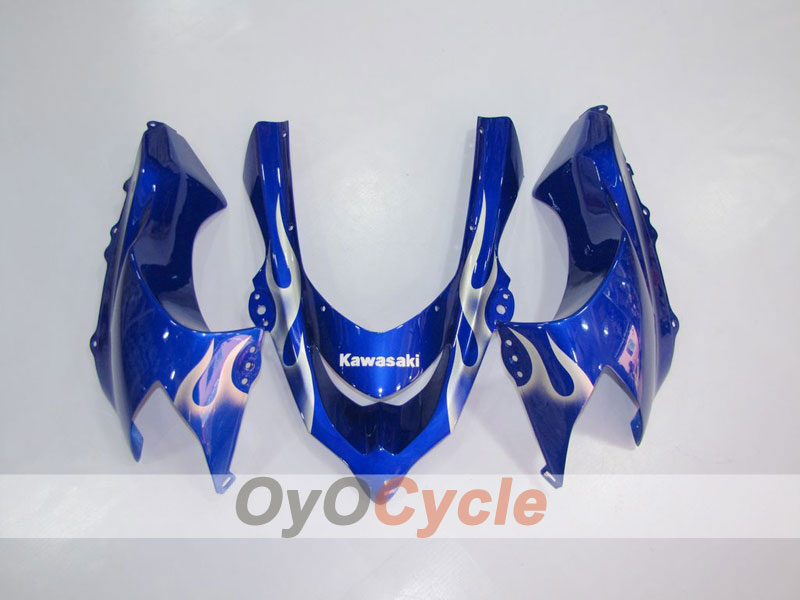 Kit de carenado por inyección para NINJA ZX-10R 04-05 - Azul, Blanco - Llama #OYO87901535 Imagen secundaria del producto