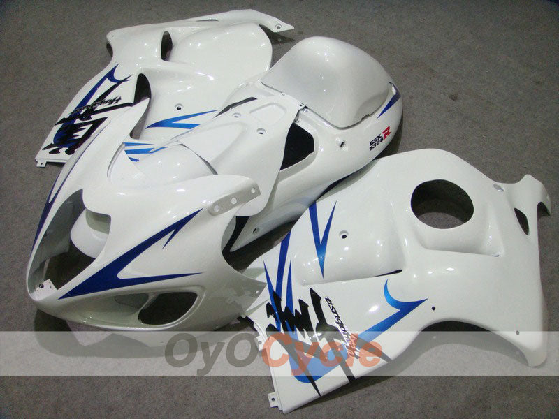 Kit de carenado por inyección para GSXR1300 Hayabusa 99-07 - Azul, blanco - Estilo de fábrica #OYO87902691