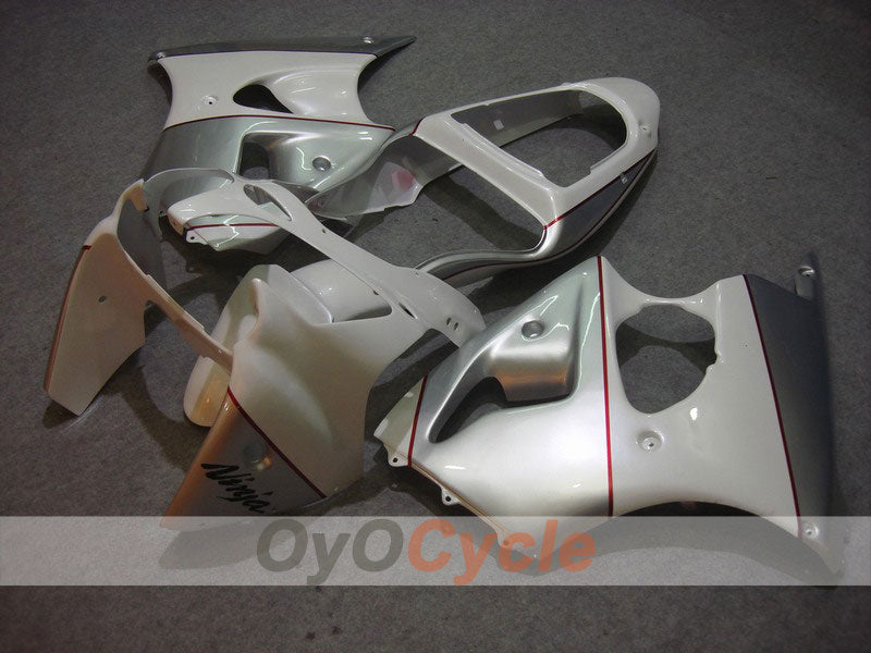 Kit de carenado por inyección para NINJA ZX-6R 00-02 - Blanco, Plata - Estilo de fábrica #OYO87901701 Imagen principal del producto