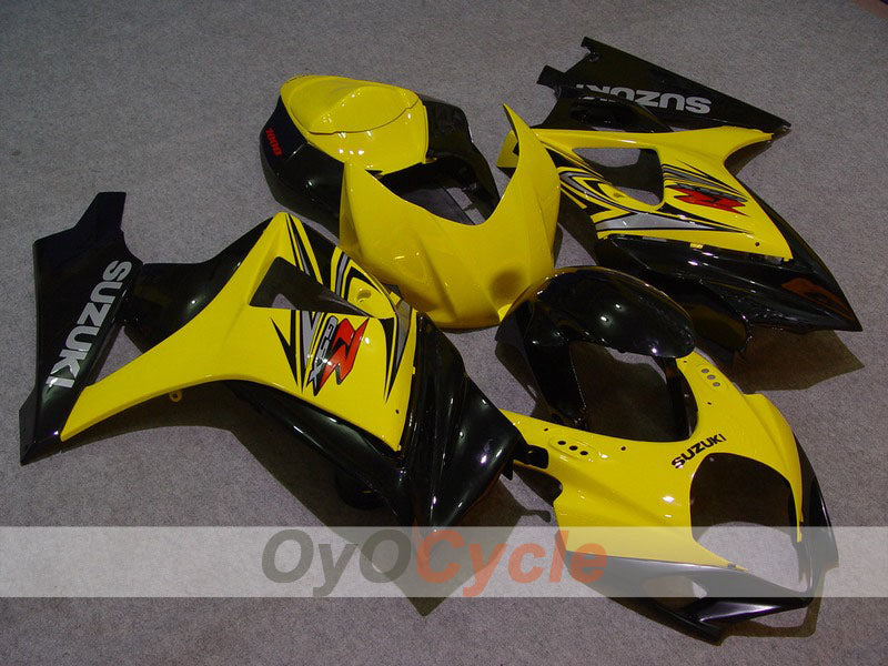 Kit de carenado por inyección para GSX R1000 07-08 - Amarillo, Negro - Estilo de fábrica #OYO87902132